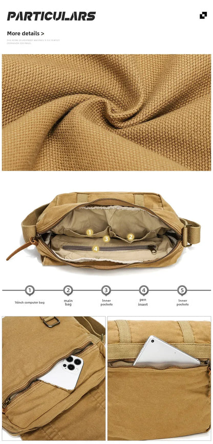 Sac Bandoulière Vintage en Toile - BLACKBEARD OUTDOOR INDUSTRIES