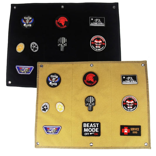 Panneau d’Exposition Velcro pour Patchs – Tableau de Collection Murale avec Trous de Suspension - BLACKBEARD OUTDOOR INDUSTRIES