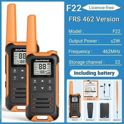 Baofeng F22 - Talkie-Walkie Portable PMR/FRS - Longue Portée et Multifonctions Ma boutique