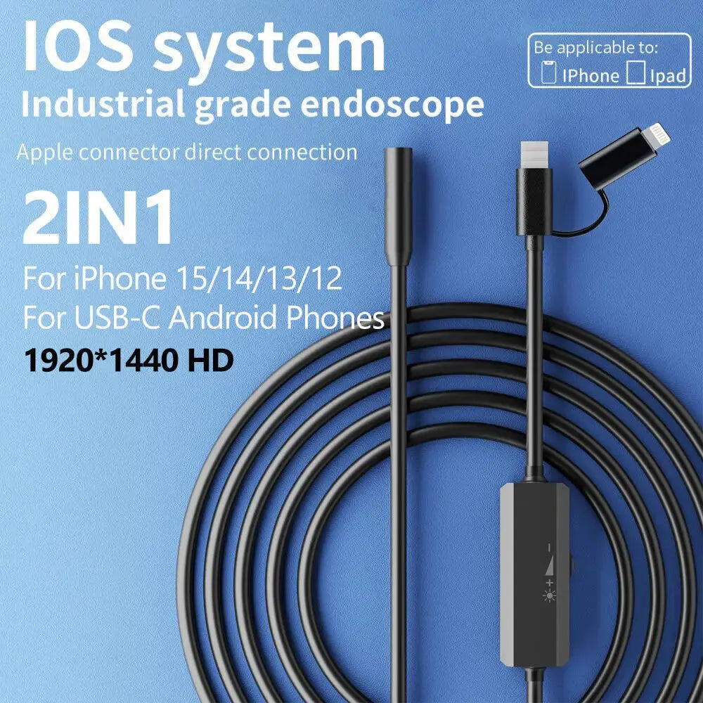 Caméra Endoscope 5.5/8mm pour Smartphone Android & iPhone | Inspection Automobile & Canalisation | Étanche IP67 | HD 3MP Ma boutique