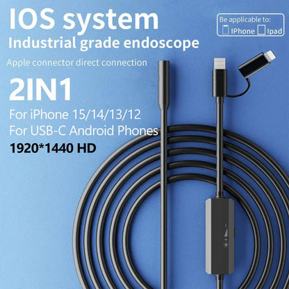 Caméra Endoscope 5.5/8mm pour Smartphone Android & iPhone | Inspection Automobile & Canalisation | Étanche IP67 | HD 3MP Ma boutique