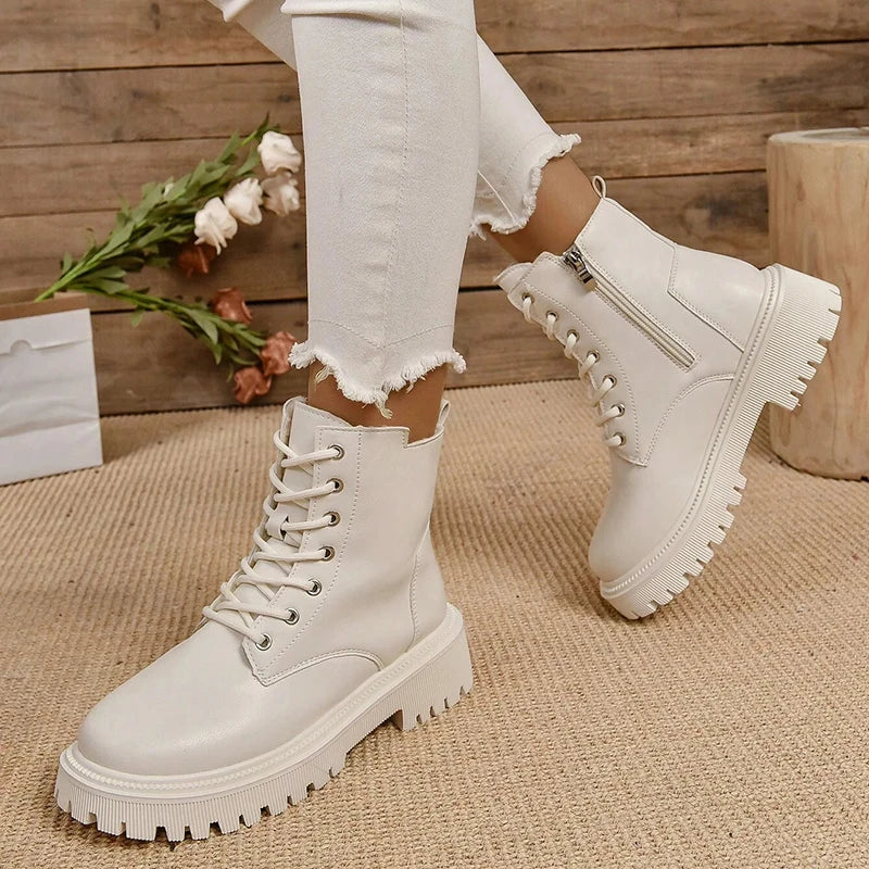 Bottines Chaudes Femme – Zip & Lacets | Confort, Mode & Plateforme – Taille 35 à 43 - BLACKBEARD OUTDOOR INDUSTRIES