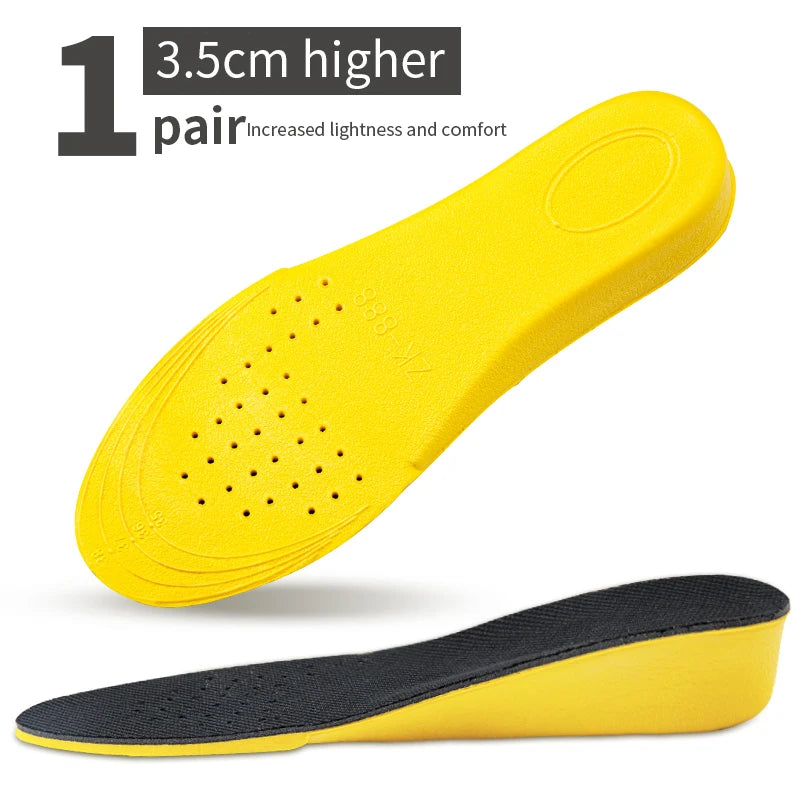 Semelles Invisibles Augmentatrices de Taille pour Femmes et Hommes – Semelles de Levée de Talon Jaunes, Respirantes, Antichoc et Confortables BLACKBEARD OUTDOOR INDUSTRIES