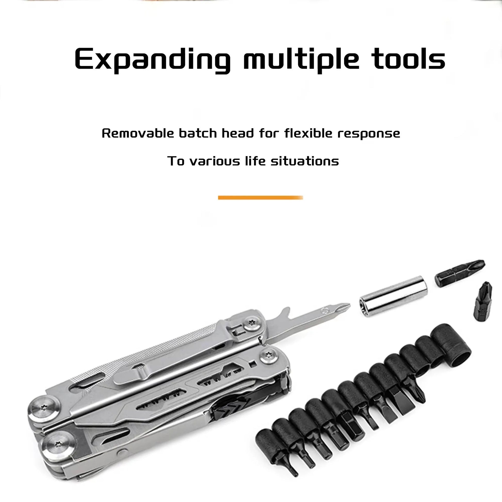 Outdoor Camping Multi Tools Folding Survival Gear Plier Knife Wire Stripper Outdoor Mini Portable Hand Tools Knife, Scissors ﻿ BLACKBEARD OUTDOOR INDUSTRIES