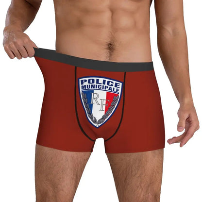 Boxer Homme Insigne Police Municipale – Sous-vêtement Original et Confortable - BLACKBEARD OUTDOOR INDUSTRIES