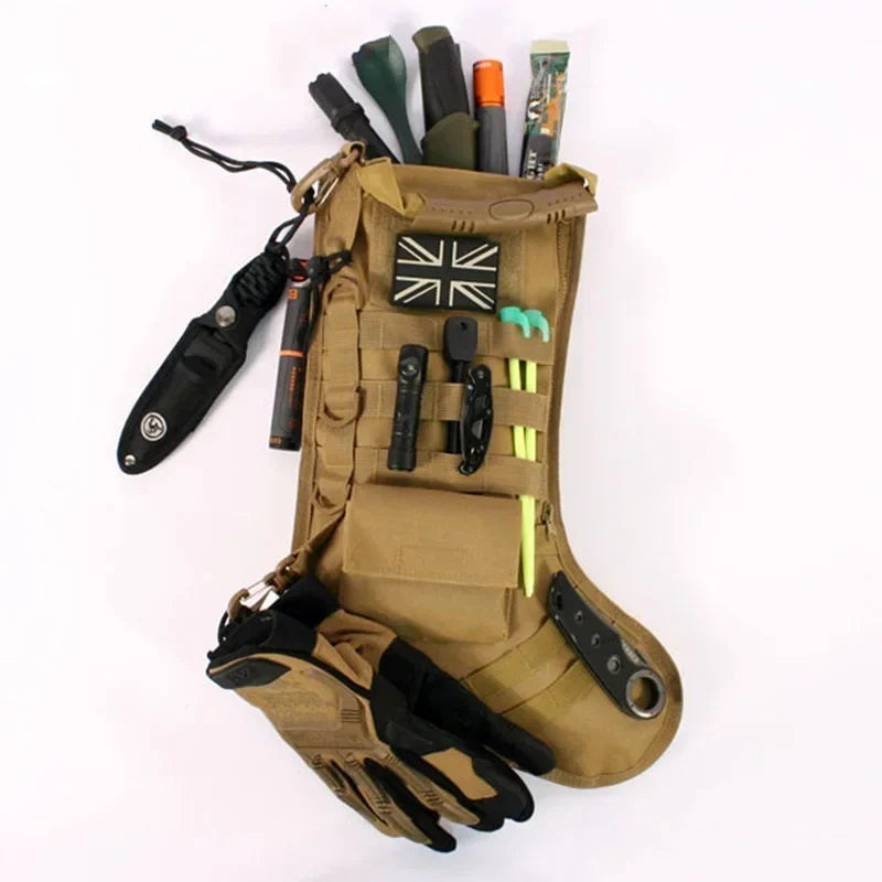 Tactical Molle Christmas sock, holiday gift sock, seasonal hanging EDC bag, outdoor sports hunting accessory, disposable bag BLACKBEARD OUTDOOR INDUSTRIES