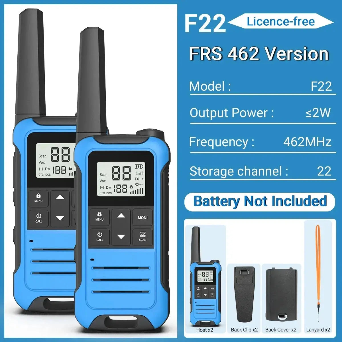 Baofeng F22 - Talkie-Walkie Portable PMR/FRS - Longue Portée et Multifonctions Ma boutique