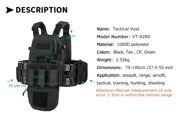 Gilet Tactique YAKEDA Camouflage Outdoor – Gilet de Formation Respirant et Résistant à l'Usure, Multifonction pour Combat CS et Entraînement BLACKBEARD OUTDOOR INDUSTRIES
