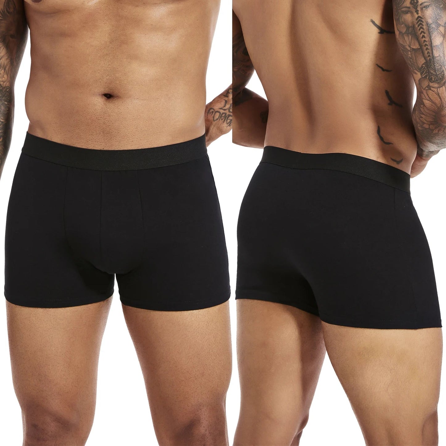 Pack de 6 Boxers Noirs pour Hommes - Sous-vêtements Doux et Respirants BLACKBEARD OUTDOOR INDUSTRIES