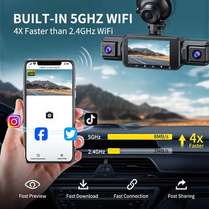 📷 Caméra Voiture 4 Canaux 1080P – GMAIPOP DVR avec Vision Nocturne, WiFi & Enregistrement 360° Ma boutique