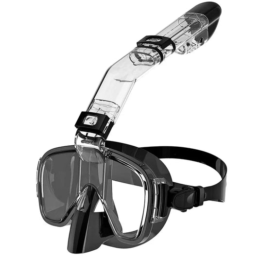 Masque de Plongée Demi-Visage avec Tuba pour Enfants et Adultes – Anti-Buée, Étanche, Respirabilité Sécurisée - BLACKBEARD OUTDOOR INDUSTRIES
