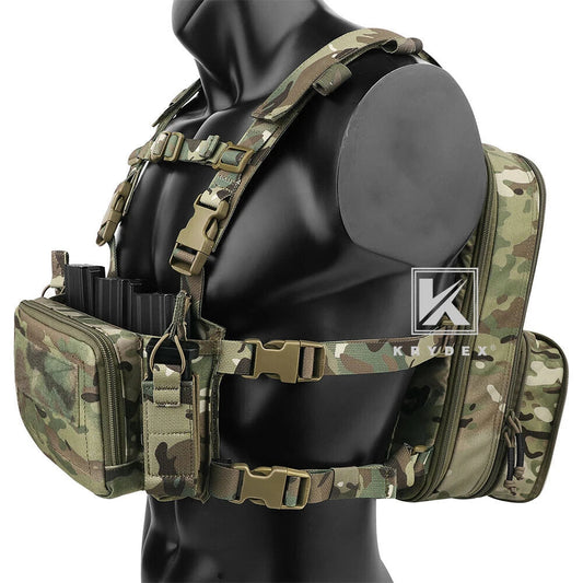 KRYDEX Tactical Flatpack D3 Backpack & D3CR Chest Rig Vest - Système modulable Camouflage pour Chasse, Airsoft et Activités Extérieures BLACKBEARD OUTDOOR INDUSTRIES