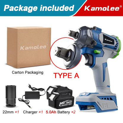 Clé à Chocs Électrique Brushless Kamolee 1000Nm – 1/2" | 4800RPM – Compatible Batterie Makita 18V - BLACKBEARD OUTDOOR INDUSTRIES