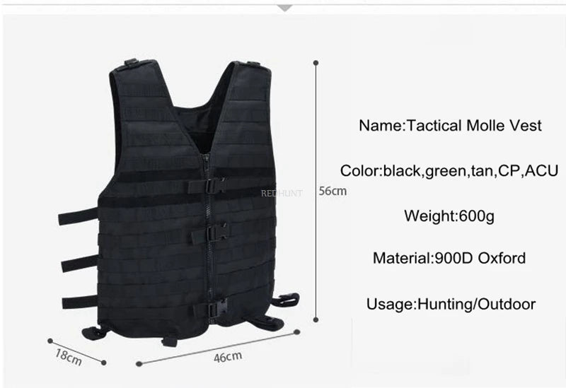 Gilet Tactique Molle pour Homme – Équipement de Chasse et de Sport avec Système d'Hydratation, Sécuritaire et Pratique pour Chasse et Pêche BLACKBEARD OUTDOOR INDUSTRIES