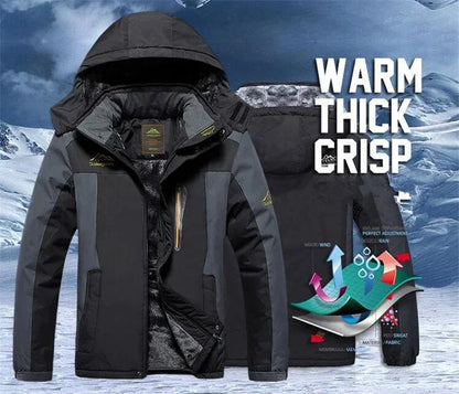 Parka Hiver Homme 2024 - Veste Chaude Imperméable avec Capuche Amovible | Coupe-Vent Militaire Fleece Jusqu’au 9XL - BLACKBEARD OUTDOOR INDUSTRIES