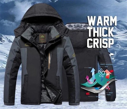 Parka Hiver Homme 2024 - Veste Chaude Imperméable avec Capuche Amovible | Coupe-Vent Militaire Fleece Jusqu’au 9XL - BLACKBEARD OUTDOOR INDUSTRIES