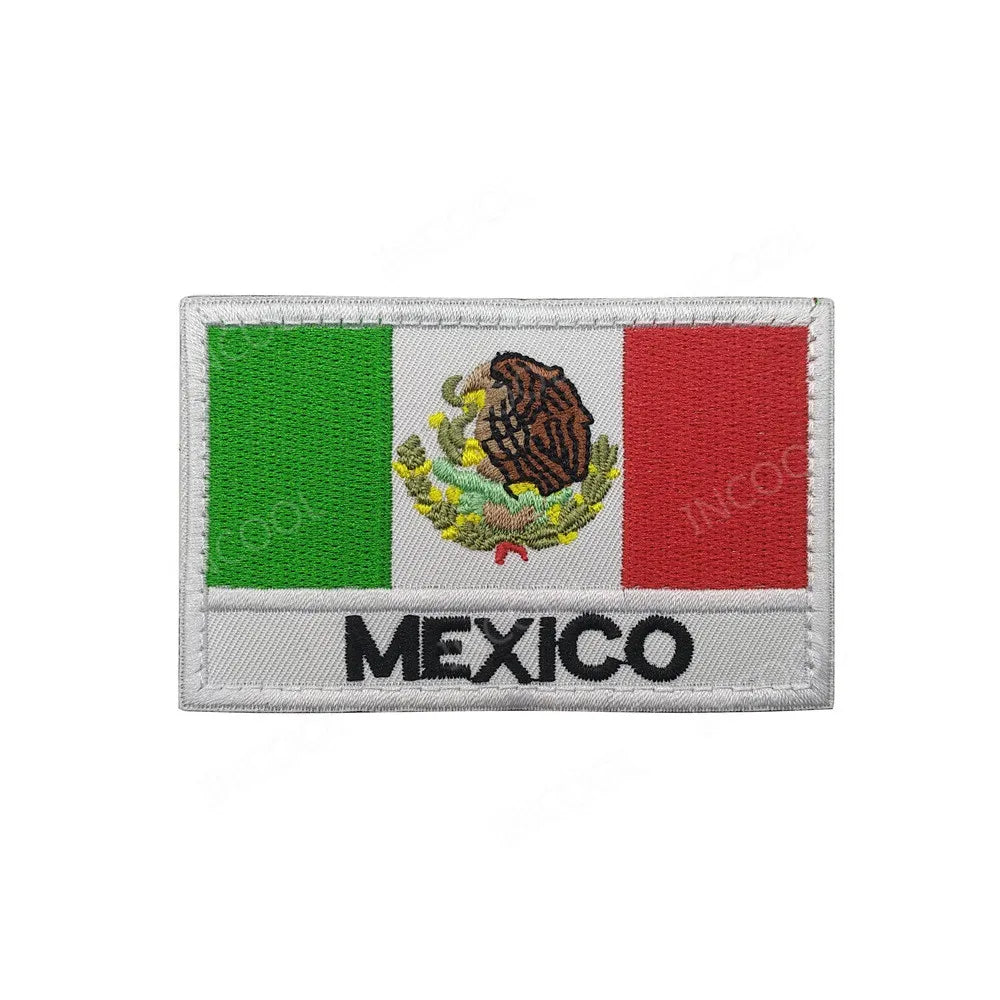 Patch Drapeaux Brodés Amérique et Caraïbes – 8×5 cm avec Velcro - BLACKBEARD OUTDOOR INDUSTRIES