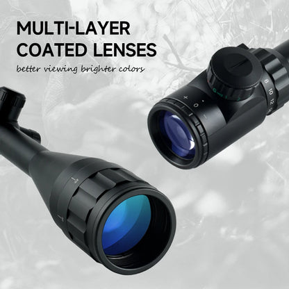 Lunette de Visée Tactique SFP 4-16X44 / 6-24X50 / 10-40X50 avec Réticule Illuminé Rouge & Vert, Réglage Parallaxe - BLACKBEARD OUTDOOR INDUSTRIES