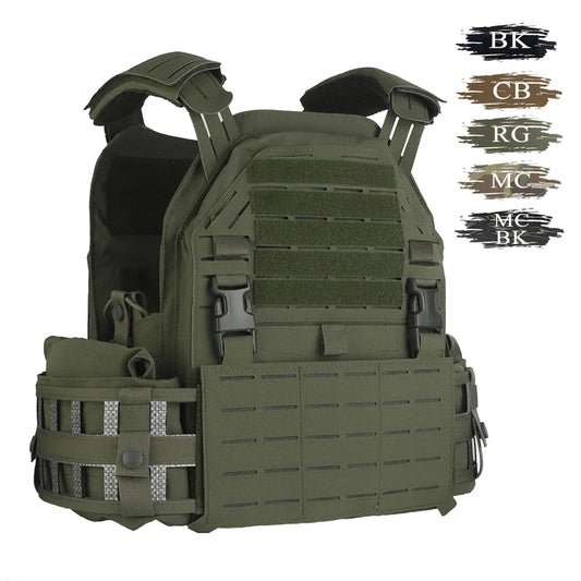 Gilet Porte-Plat Nylon LG4 Multifonction avec Plaque Frontale Remplaçable – Système MOLLE, Gilet de Combat pour Chasse et Entraînement BLACKBEARD OUTDOOR INDUSTRIES