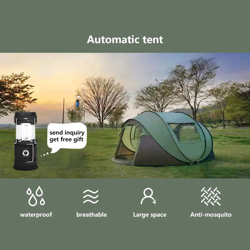 Tentes de camping à ouverture rapide, tentes jetables entièrement automatiques pour 3-4 personnes en extérieur - BLACKBEARD OUTDOOR INDUSTRIES