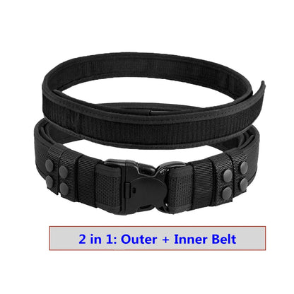 Ceinture Tactique Homme 1.97" en Nylon – Ceinture de Sécurité et de Service avec Boucle POM, Ceinture de Chasse et d'Utilité, Ceinture Polyvalente pour Activités Tactiques et Sécurité BLACKBEARD OUTDOOR INDUSTRIES