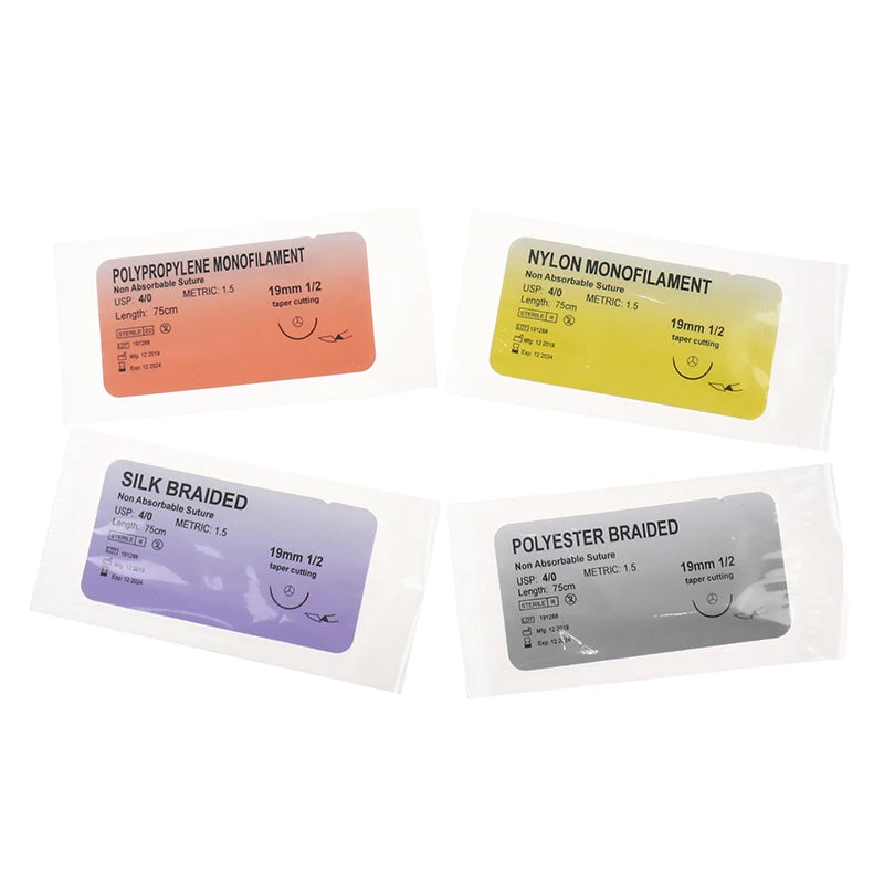Kit de Suture pour Entraînement Médical – 12 pièces Nylon Monofilament & Aiguille en Acier Inoxydable Ma boutique