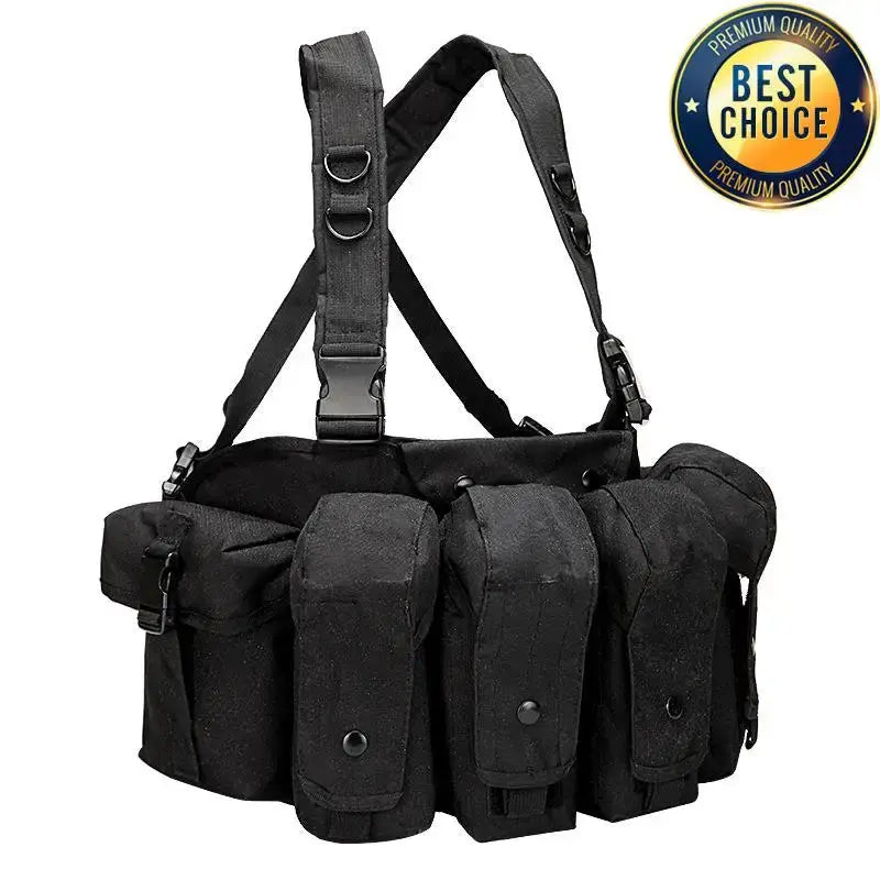 Chest Rig Tactique Universel – 7 Poches – Tissu Renforcé 800D Ma boutique