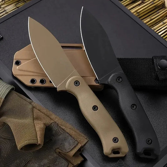 Couteau Tactique Fixe BK 19 – Lame Inox & Manche Fibre Nylon | Avec Étui Kydex - BLACKBEARD OUTDOOR INDUSTRIES