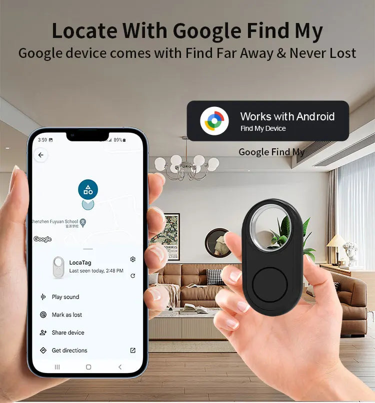 GPS Tracker for Samsung Phones Android Google Find My Device Bluetooth Locator Finder Global Positioning Anti-lost Smart Tag BLACKBEARD OUTDOOR INDUSTRIES
