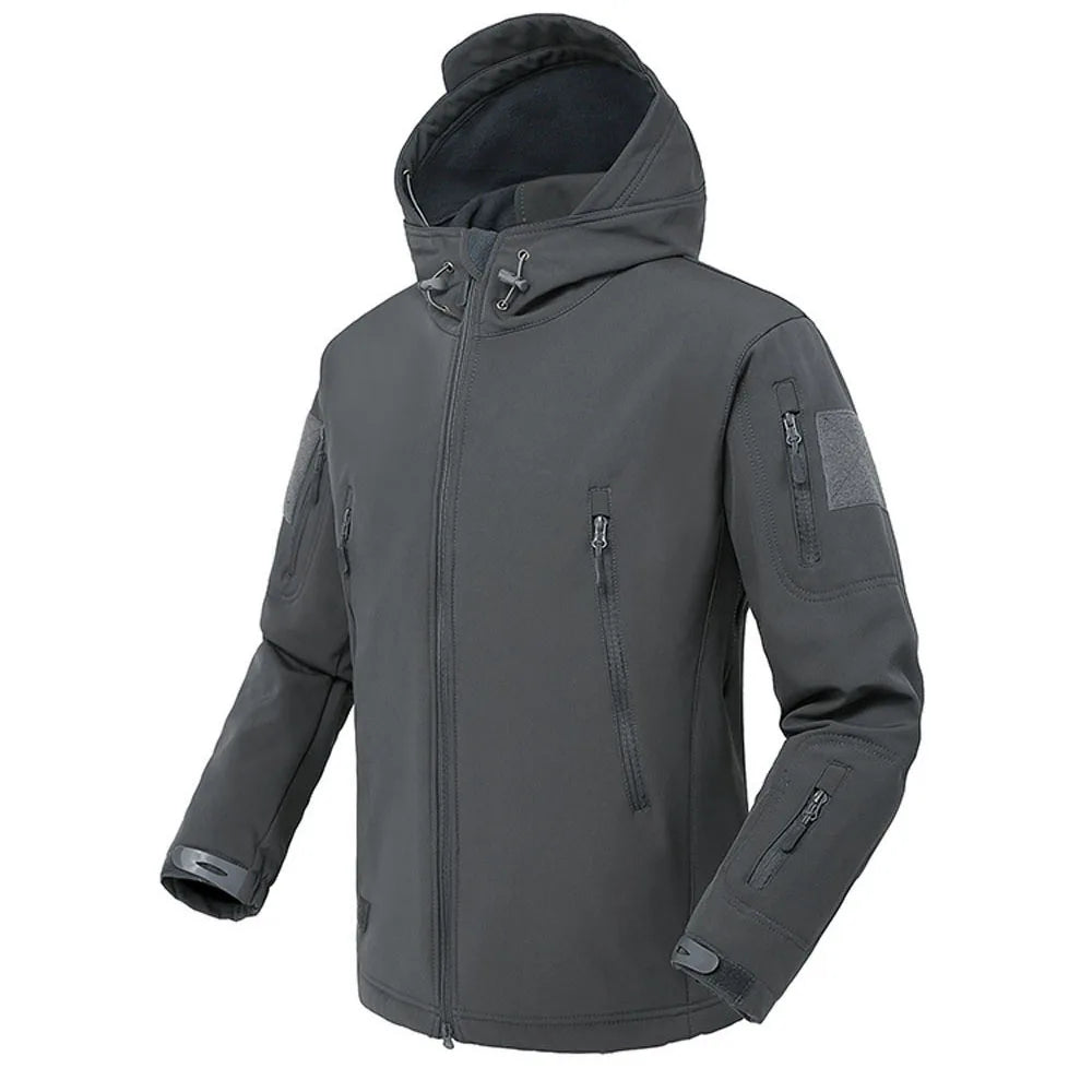 Veste Soft Shell Militaire Shark Skin – Veste Tactique Hommes, Coupe-Vent et Imperméable, Manteau Bomber à Capuche, Veste de Combat Armée pour Homme BLACKBEARD OUTDOOR INDUSTRIES