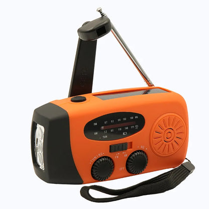 Radio Portable d'Urgence Rechargeable 2000mAh – Radio Solair, Manivelle et USB avec Flashlight, Radio AM/FM/SW, Radio Météo pour Survie, Batterie Rechargeable et Chargeur de Secours - BLACKBEARD OUTDOOR INDUSTRIES