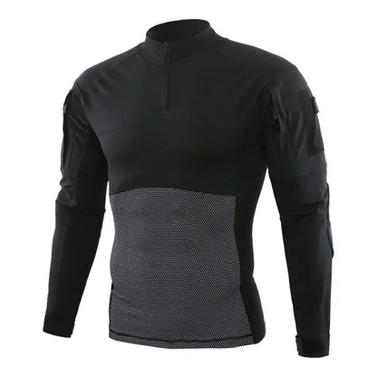 Chemise de Combat Homme à Manches Longues 1/4 Zip – Veste Tactique Outdoor - BLACKBEARD OUTDOOR INDUSTRIES