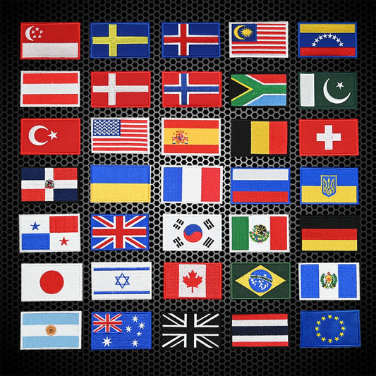 Patches Drapeaux Brodés Tactiques – international - BLACKBEARD OUTDOOR INDUSTRIES
