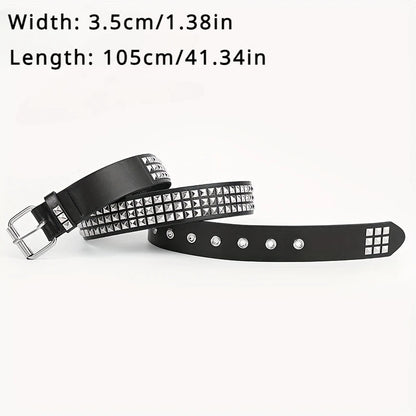 Ceinture Simili-Cuir Style Metal Pyramid 105 cm Ma boutique