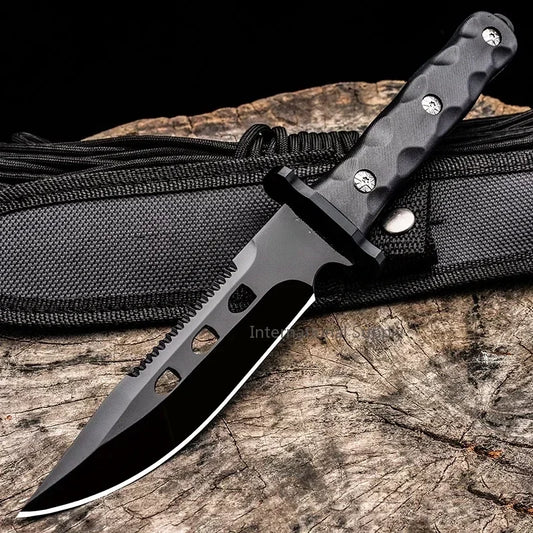 Voltron Tactical Straight Knife – Outdoor Camping Survival & Self-defense EDC Knife - BLACKBEARD OUTDOOR INDUSTRIES