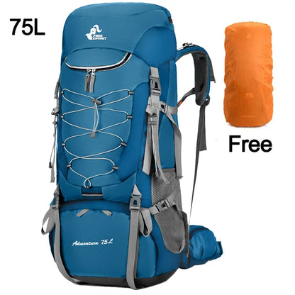Sac à Dos de Camping 75L - Avec Housse de Pluie - Randonnée, Escalade, Trekking - Unisexe - BLACKBEARD OUTDOOR INDUSTRIES