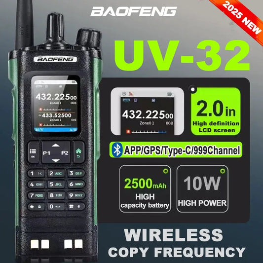 🔊 Talkie-Walkie Baofeng UV-32 – Puissant, Multi-Bande, Programmable via Bluetooth Ma boutique
