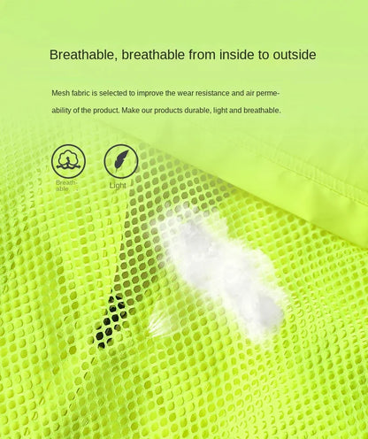 Gilet de Sécurité Réfléchissant Haute Visibilité - Veste de Travail Fluorescente pour Motocyclistes - BLACKBEARD OUTDOOR INDUSTRIES