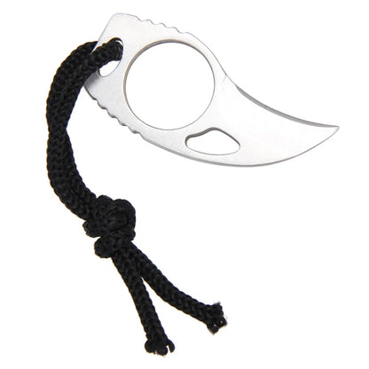 Couteau de Survie avec Anneau de Doigt, Mini Couteau Poche avec Étui en Cuir - Outil EDC Multifonction pour Camping, Randonnée et Aventure - BLACKBEARD OUTDOOR INDUSTRIES