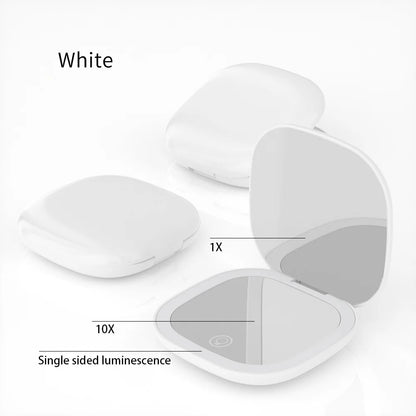 Mini Miroir de Maquillage Pliable avec LED – Grossissement 5x / 10x, Rechargeable, Miroir de Poche Compact - BLACKBEARD OUTDOOR INDUSTRIES