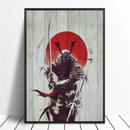 Poster Retro Japon Samurai – Impression sur Toile Canvas - BLACKBEARD OUTDOOR INDUSTRIES