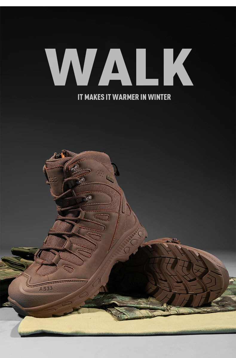 Bottes Tactiques pour Homme – Hautes, Lacées, Militaires, de Randonnée, en Cuir PU, Imperméables, Taille Plus, Unisexes, pour Escalade et Travail - BLACKBEARD OUTDOOR INDUSTRIES