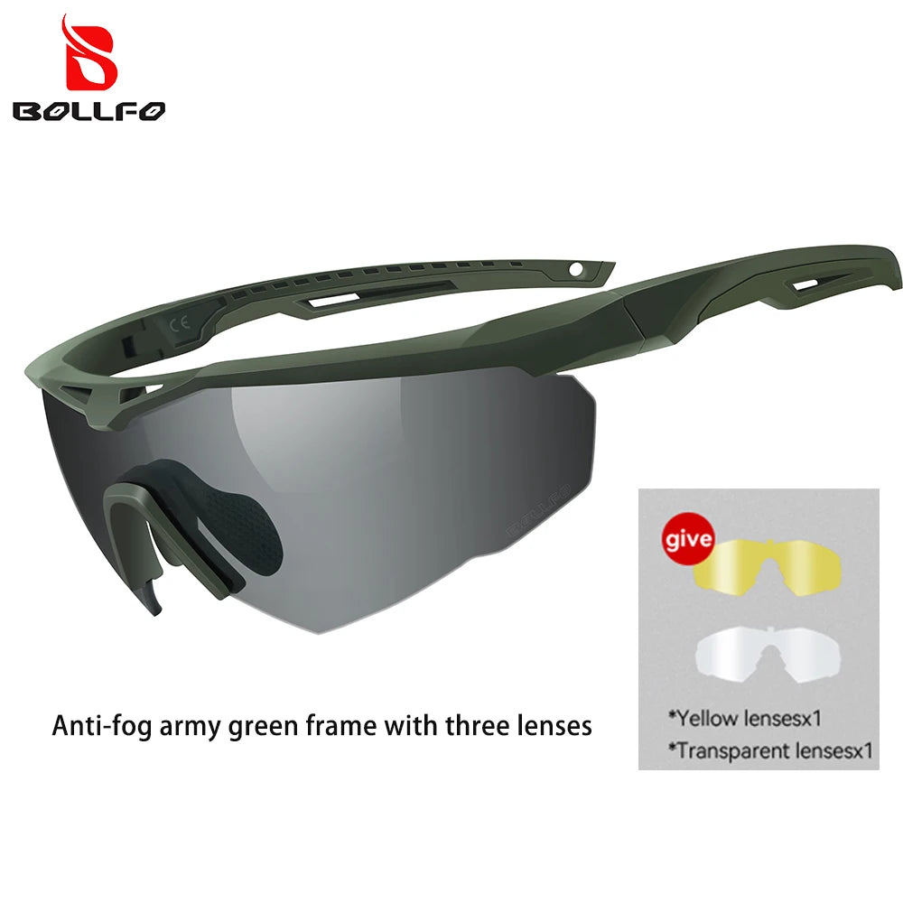 Lunettes Tactiques de Tir 3 Lentilles - Lunettes Résistantes aux Impacts, Anti-buée et Anti-vent BLACKBEARD OUTDOOR INDUSTRIES