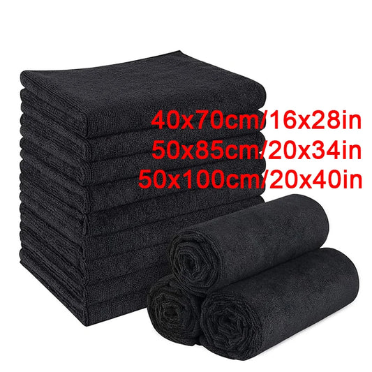 Serviettes Microfibre Noires Professionnelles – Lot de 2 ou 5 - BLACKBEARD OUTDOOR INDUSTRIES