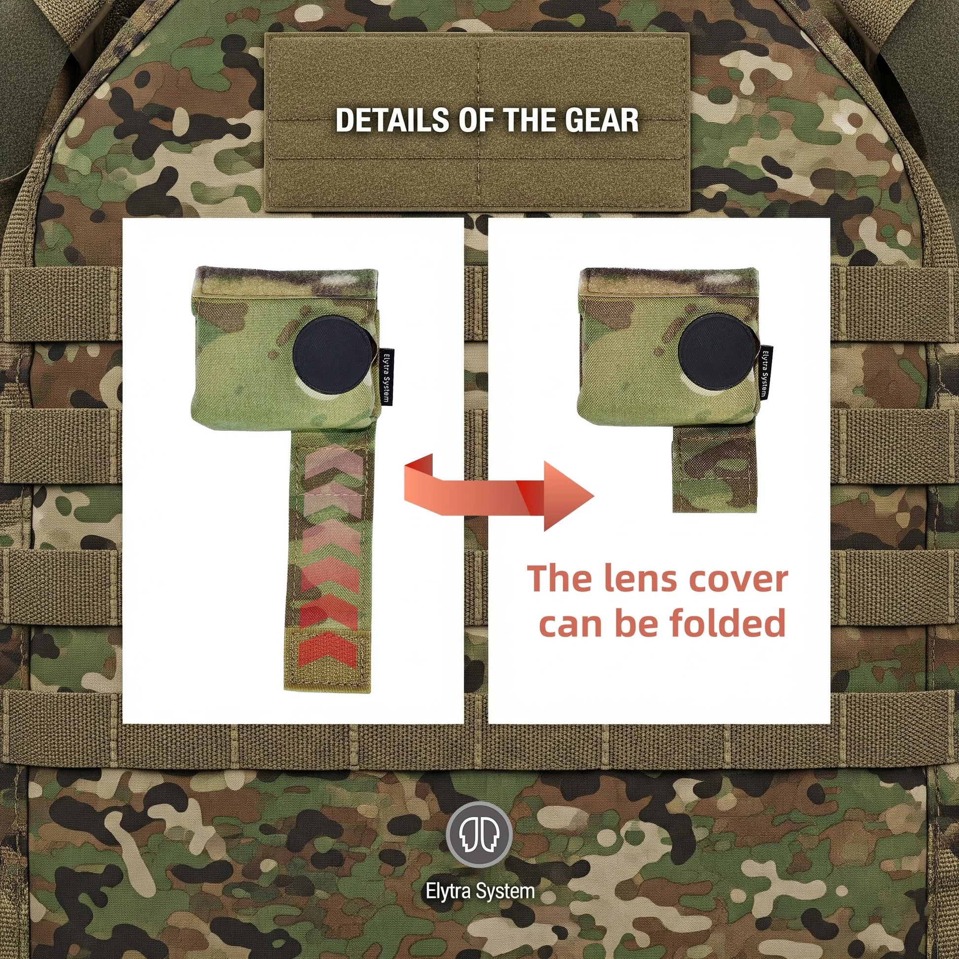 porte caméra piéton Molle – Style Tactique, Conçu pour Gilets et Sacs à Dos Molle BLACKBEARD OUTDOOR INDUSTRIES