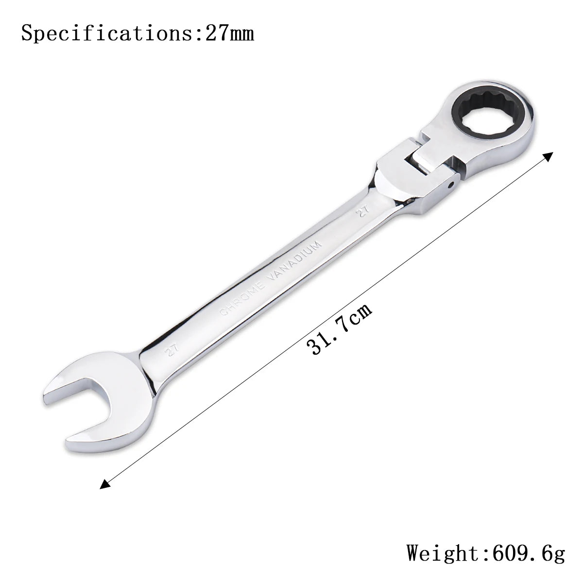 Clé à Cliquet Flexible 72 Dents en Acier Chrome Vanadium – 6 à 27 mm - BLACKBEARD OUTDOOR INDUSTRIES