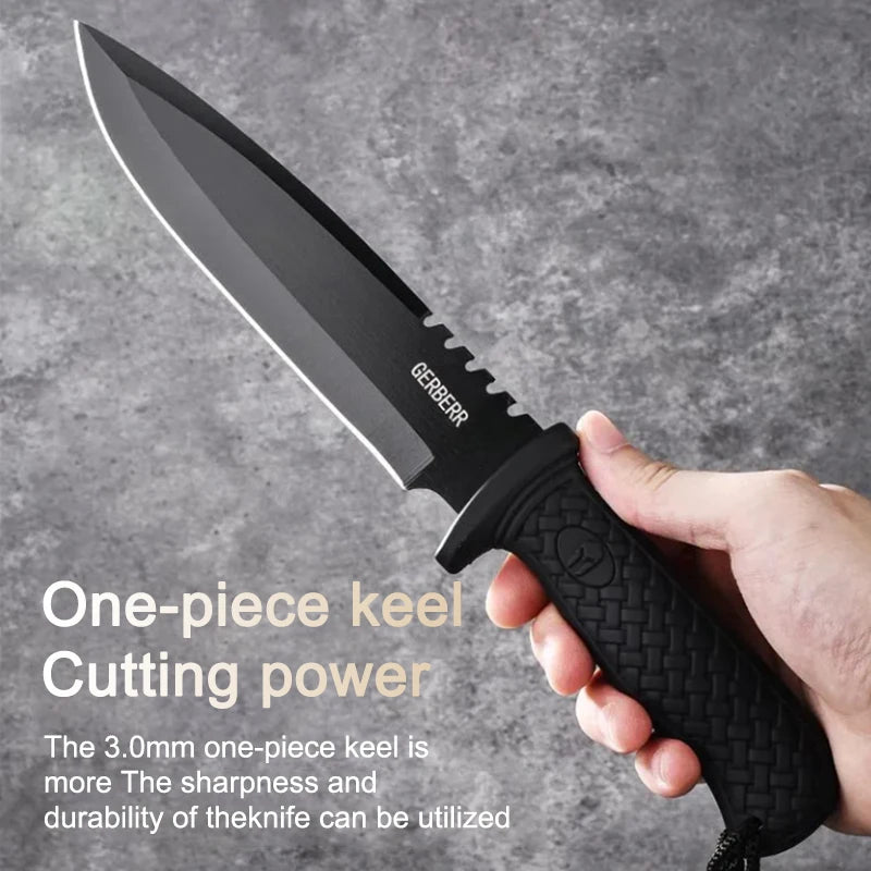 Outdoor Knife - Couteau Portable Droit pour Survie et Camping - BLACKBEARD OUTDOOR INDUSTRIES