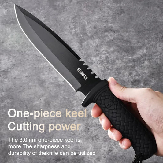 Outdoor Knife - Couteau Portable Droit pour Survie et Camping - BLACKBEARD OUTDOOR INDUSTRIES