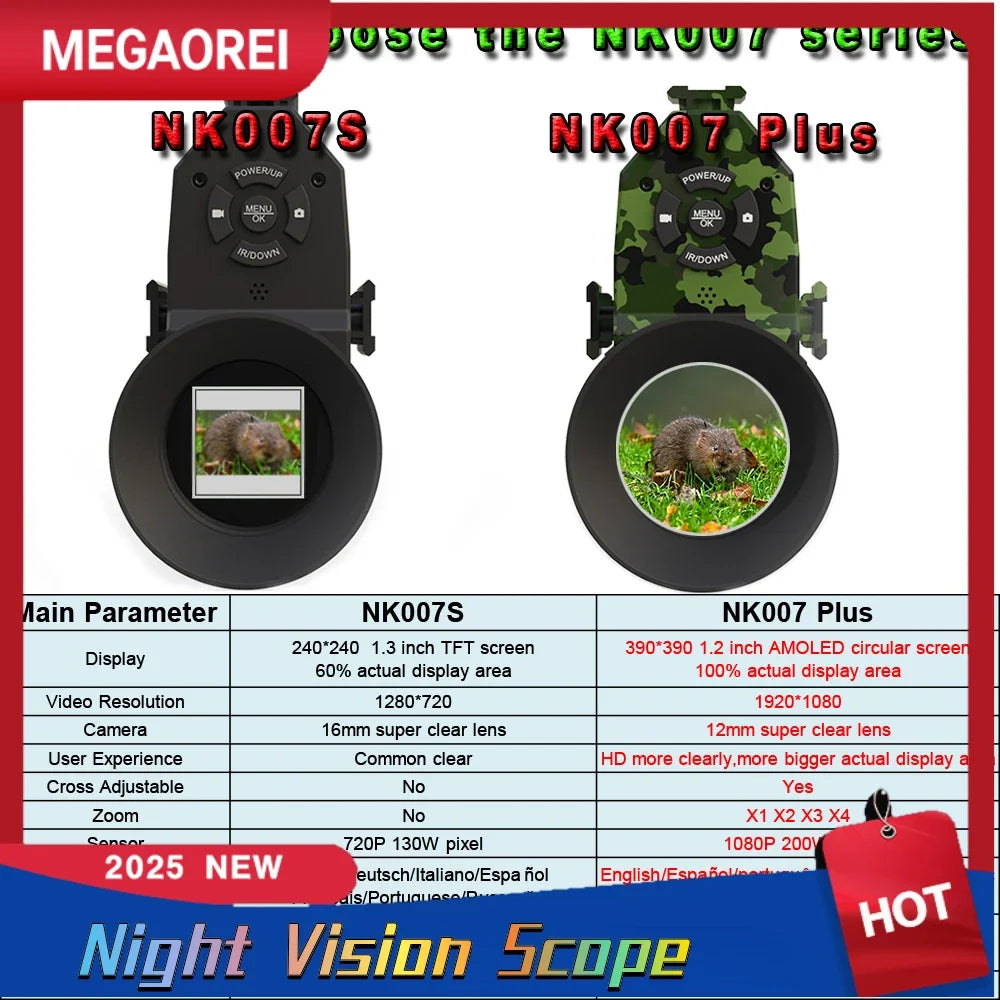 Jumelles de Vision Nocturne Megaorei NK007 (2025) – 1080P Full HD, Caméra Intégrée pour Chasse & Pêche Ma boutique