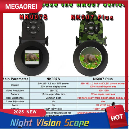 Jumelles de Vision Nocturne Megaorei NK007 (2025) – 1080P Full HD, Caméra Intégrée pour Chasse & Pêche Ma boutique